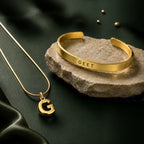 Personalised Bracelet & Bubble Necklace Gift Set