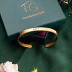 Natural Stone Rakhi & Personalised Bracelet Gift Set